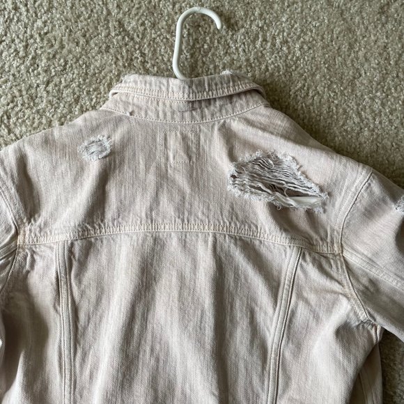 American Eagle Outfitters women's jacket pink distressed  size s - Picture 11 of 14